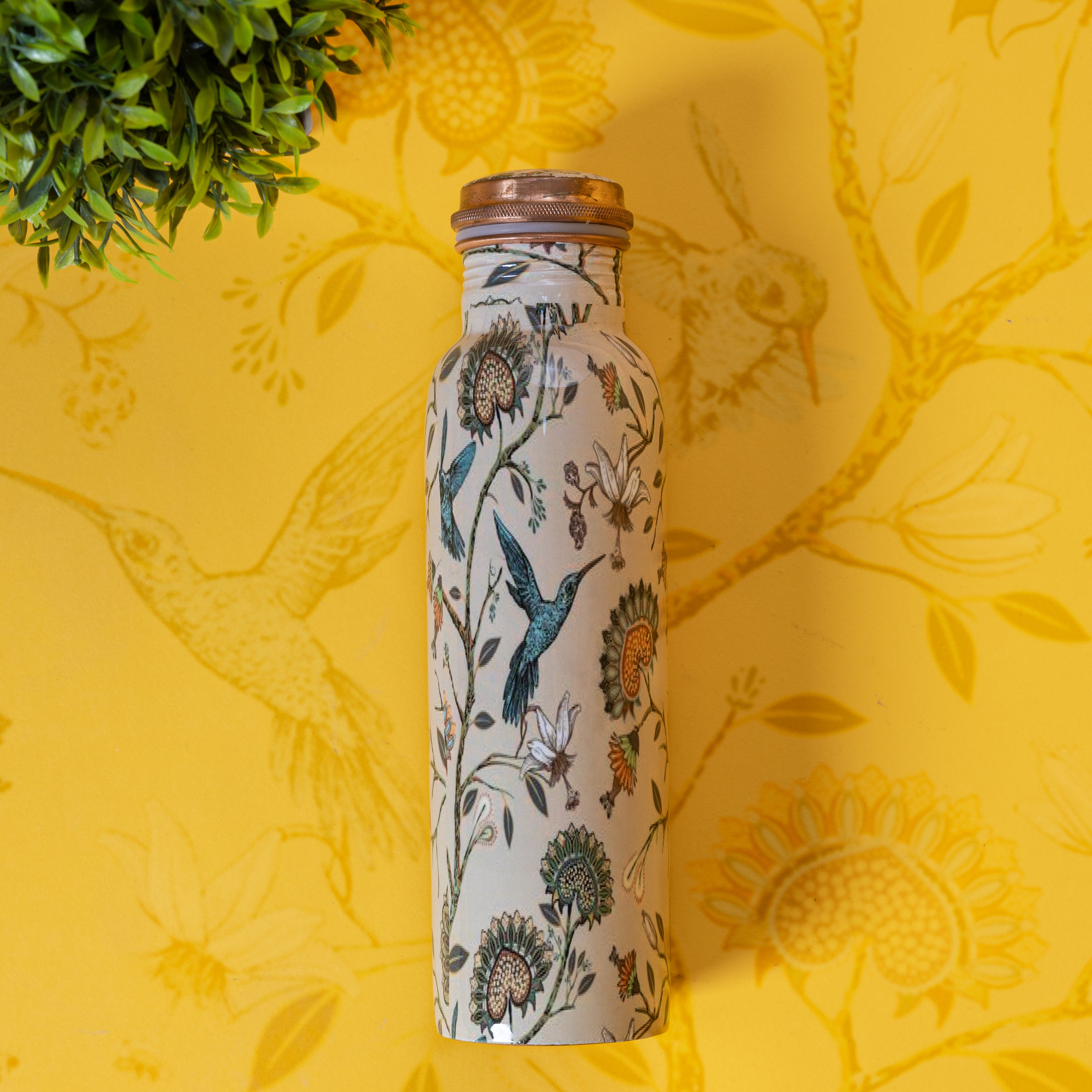 Meenakari Printed Copper Water Bottle