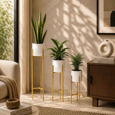 Metal Plant Stand With 3 Planters