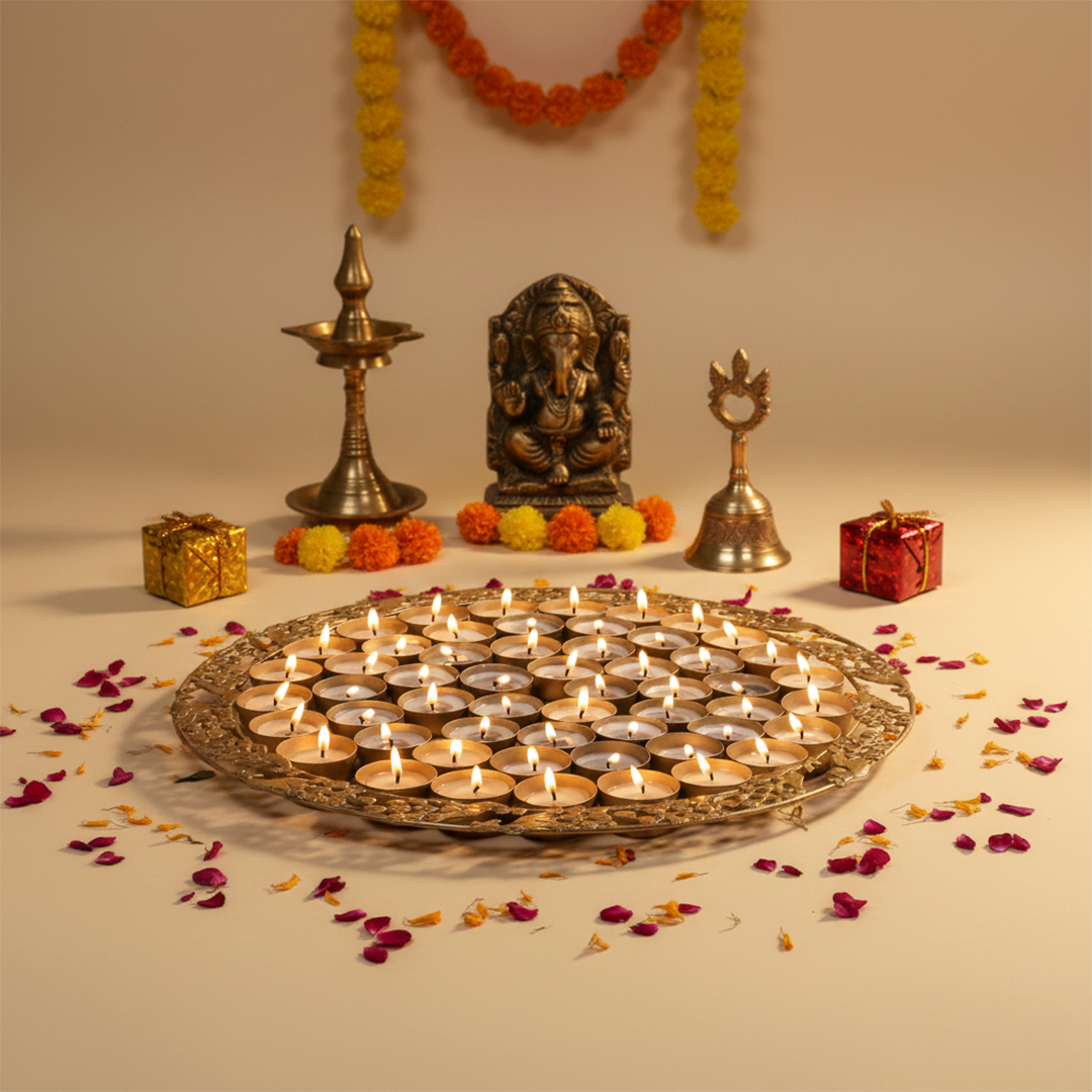 Metal Urli Diya-Set of 56