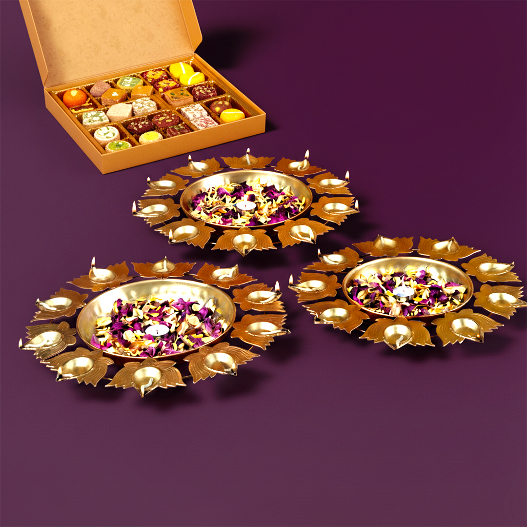 Metal Urli Set Of 3
