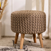 Ottoman Pouffe Dori Stool in Cream