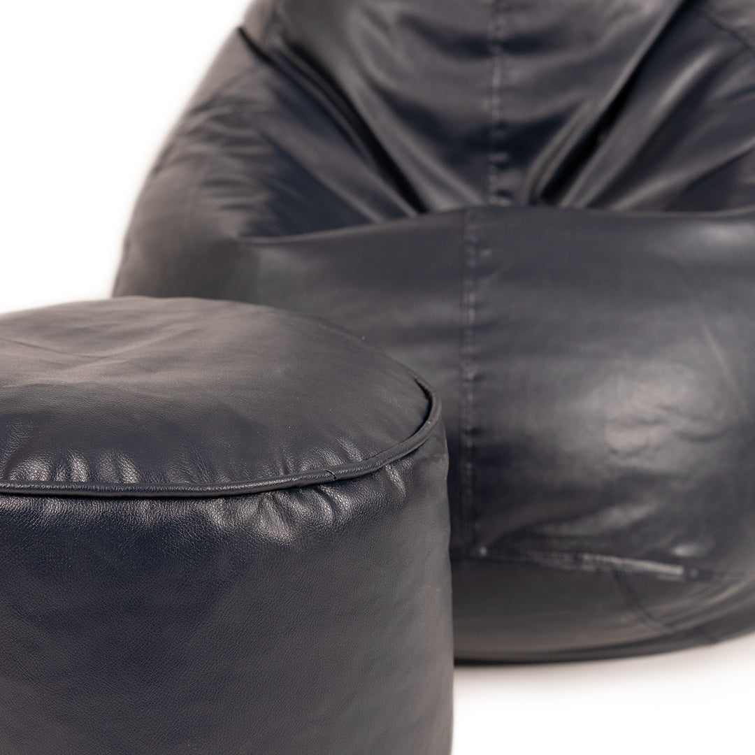 Tear Drop Bean Bag with Footrest | 4XL | Filled