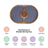 Oval Wood Tray with Dip Platter