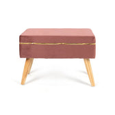 Velvet Oval Bench Set Of 2 In Pastel Pink