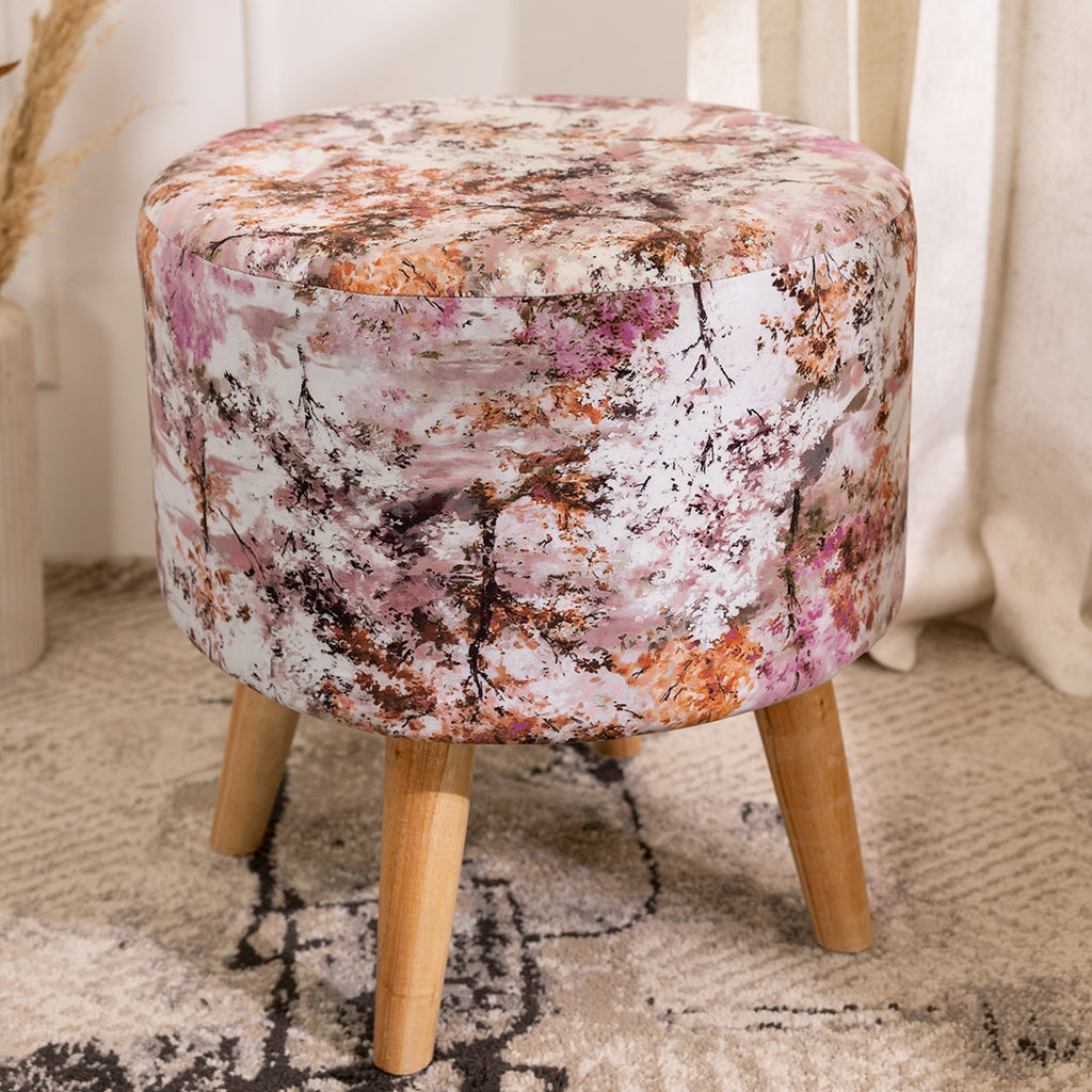 Ottomon Printed Pouff Stool