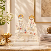 Premium Lakshmi Ganesh Marble Marble (Idol) Set