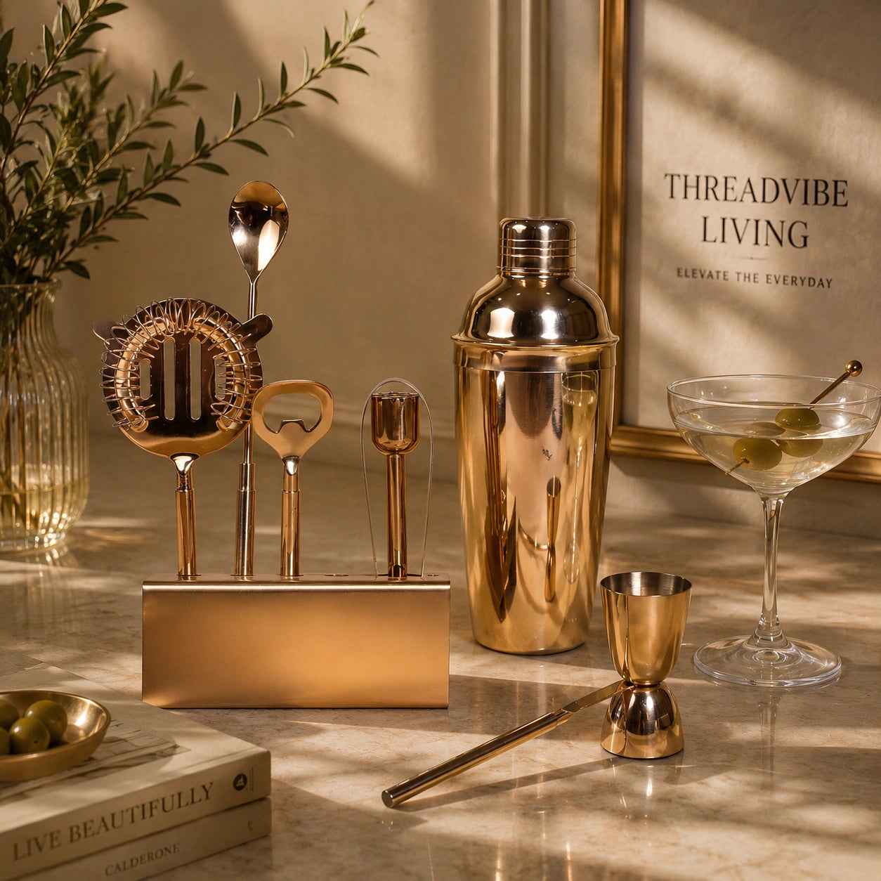 Premium Stainless Steel Cocktail Shaker Bar Tool Set
