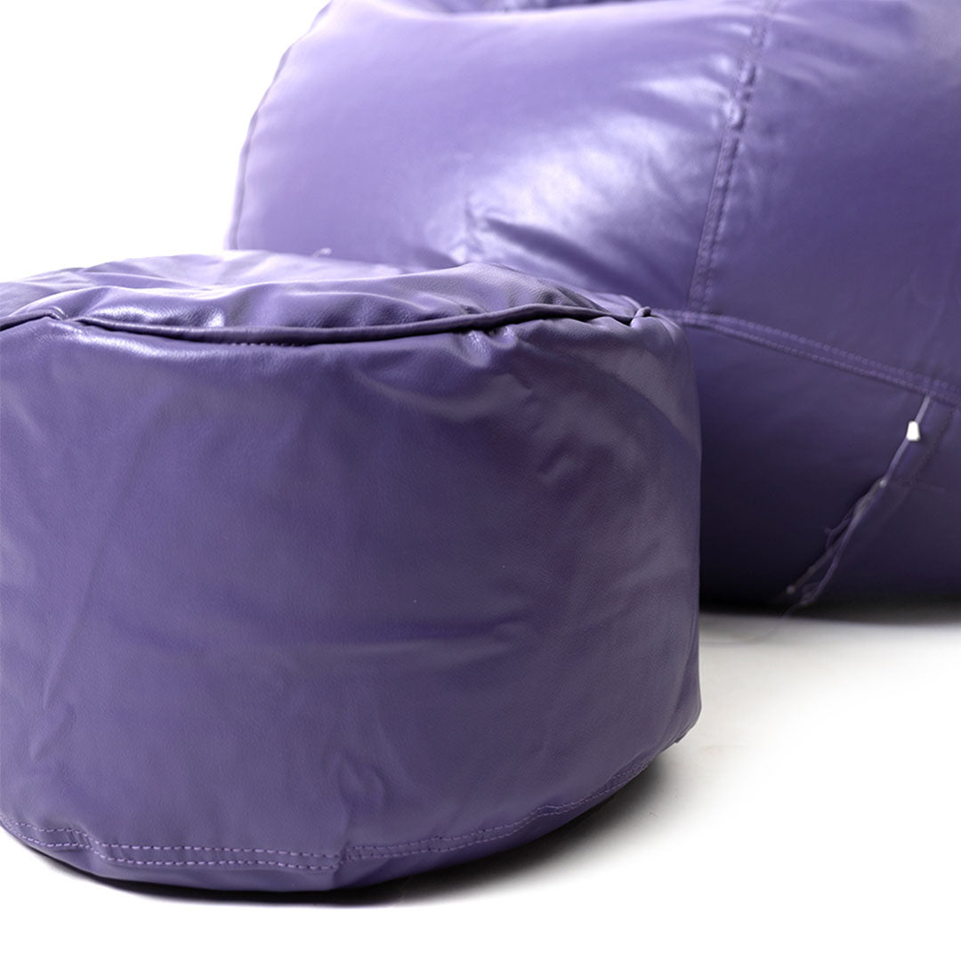 Tear Drop Bean Bag with Footrest | 4XL | Filled