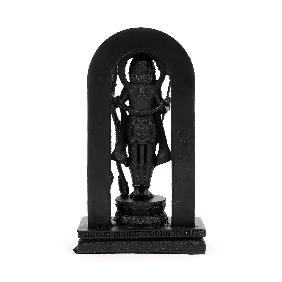 Ram Lalla Idol Miniature Sculpture | Height 7 Inch | Shri Ram Murti, Balak Ram Mandir Ayodhya | Black 3D Printed Poly-Resin Statue for Home