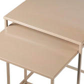 Metal Nesting Tables Set of 2 in Cream