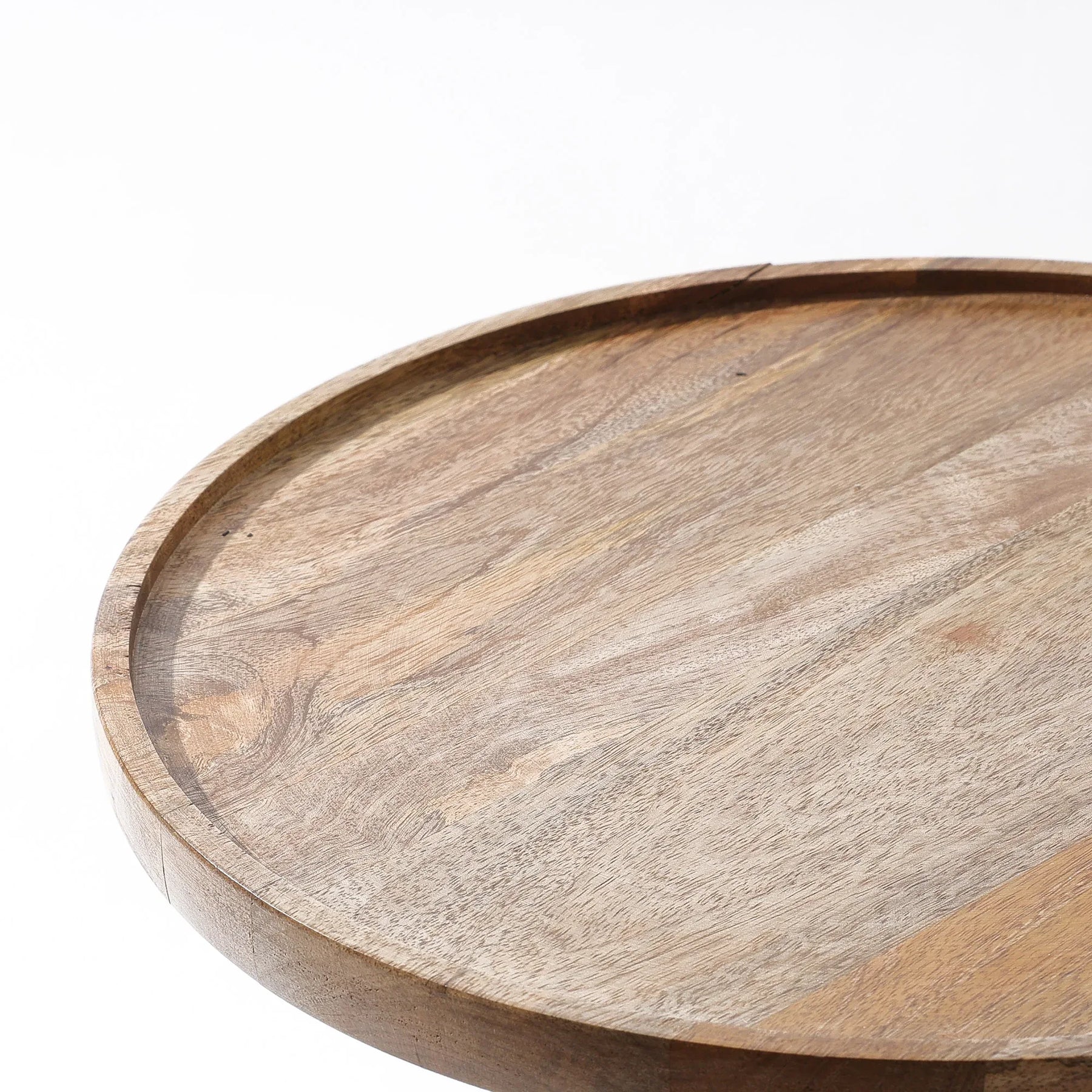 Modern 3-Tiered Mango-Wood Coffee Side End Tables