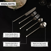 Matt Finish Stainless Steel Cutlery set of 5