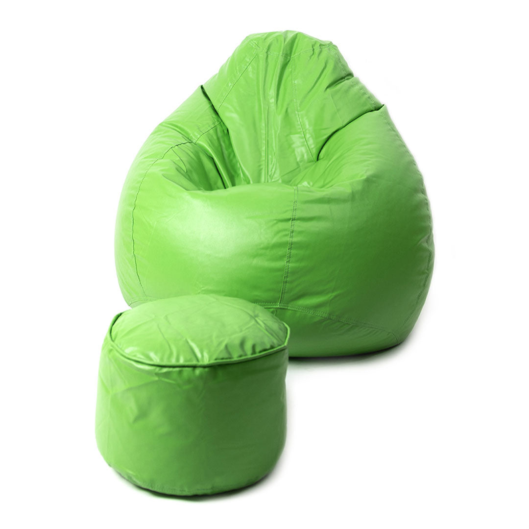 Tear Drop Bean Bag with Footrest | 4XL | Filled