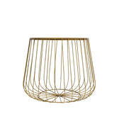 Golden Round Wire Side Table