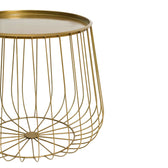 Golden Round Wire Side Table