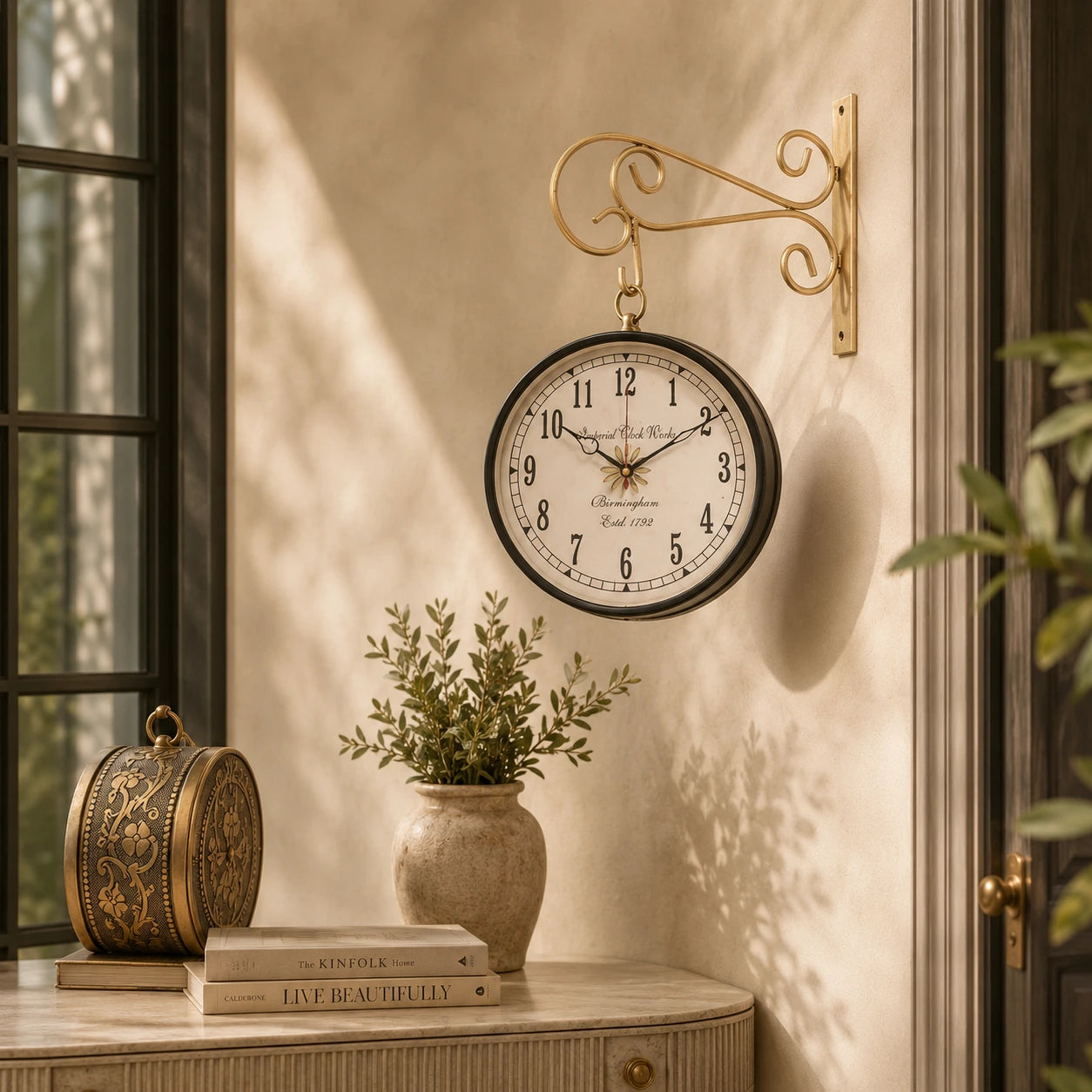 Vintage Traditional Railways Station Clock in home decor