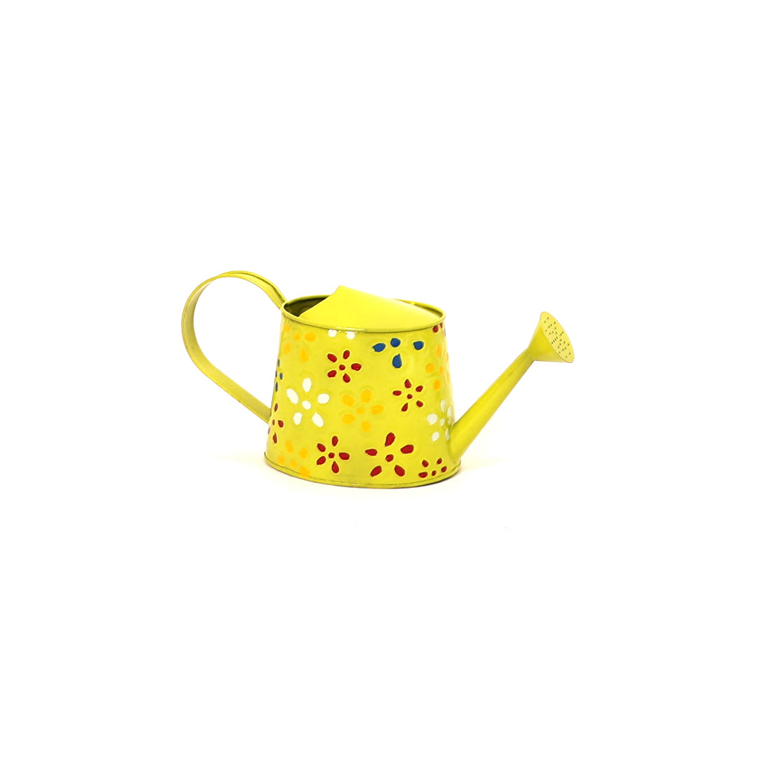 Traditional Watering Can - Large - Floral Print Green