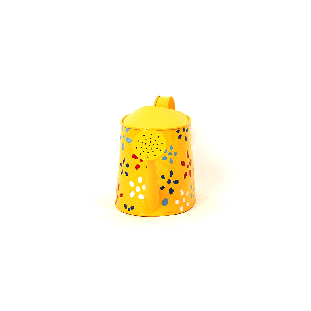 Traditional Watering Can - Large - Floral Print Yellow