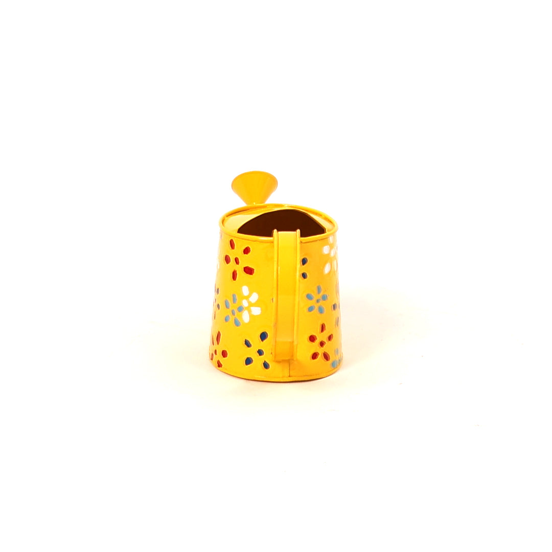 Traditional Watering Can - Large - Floral Print Yellow