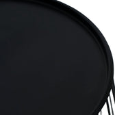 Metal Round Wire Side Table in Black for Living Room and Bedroom