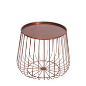Copper Round Wire Side Table