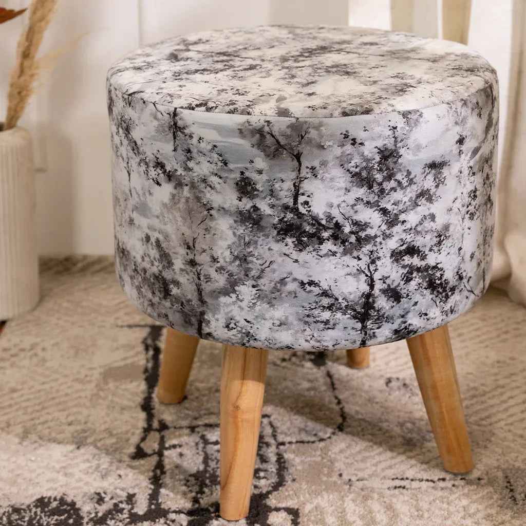 Long Thread Stool Ottoman Round Stool for Living Room | Round Coffee & Tea Stool for ...