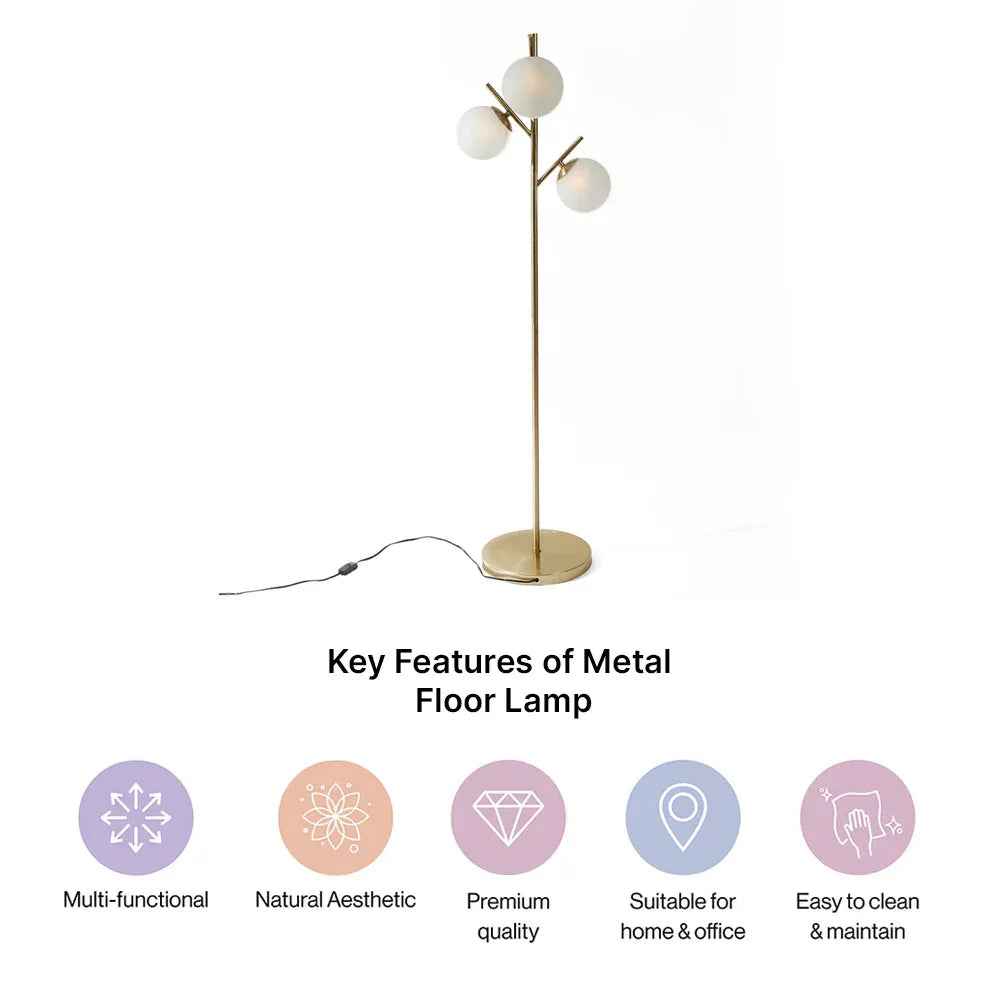Metal floor lamp
